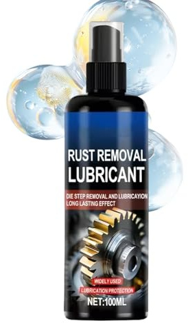 Dissolvant de Rouille pour Métal - Lubrifiant Multifonction,Dérouillant pour Outils Métalliques et Acier | Pour Chaînes De Bicyclette Serrures De Porte Entretien D'Équipement Réparation De Véhicule