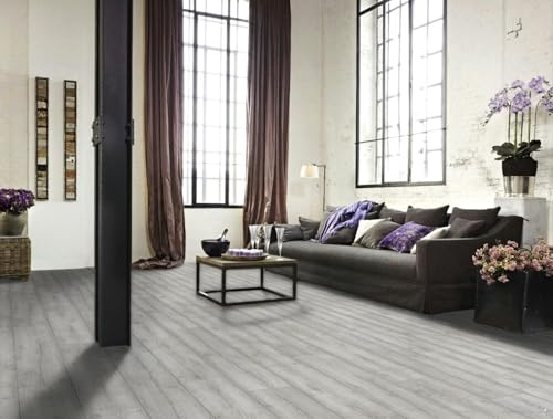 Suelos de PVC Suelos de vinilo de aspecto moderno de madera de roble con veteado natural, Corte (2m de ancho / 3m de largo)