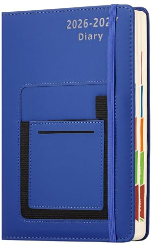 Agenda Scolaire 2026-2027, Agenda 2026-2027 A5 Un Jour par Page de Juillet 2026 à Juin 2027, Planificateur Académique Semestriel avec Onglets Mensuels Colorés, Poche Intérieure et Fermeture Élastique
