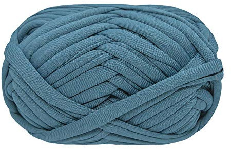 T-Shirt Garn Strickgarn Stoff Häkeln Stoff für Sommer Handarbeiten Tasche Decke Kissen Häkeln Projekte 100 g (# 26 blau-grau)