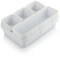 com-four® 8-teiliges Set Aufbewahrungsboxen - Schubladen-Organizer in 3 Größen - Aufbewahrungsbox für Schublade, Regal und Schrank (8-teilig - weiß)