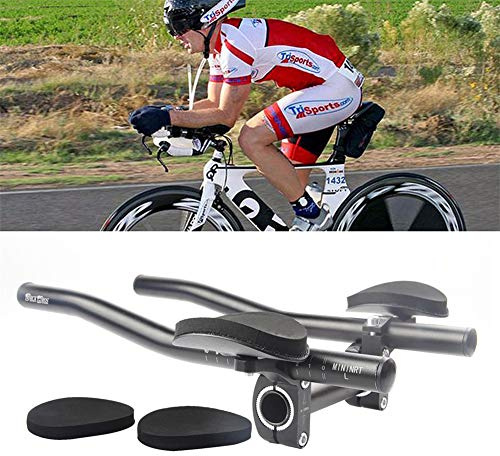 Exception Guidon Aero Bar Triathlon Contre-la-Montre Tri Cyclisme pour Repose-vélo Guidon, VTT ou vélo de Route Alliage d'aluminium Version Mise à Jour