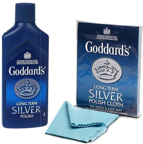Goddard's Polishing Kit Long Term Silver Polish Cloth and Silver Polish Cleaner jewelry also use in Dinnerware, Antiques, Silverware Helps Shine, Protect & Clean