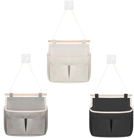 dusaniyali 3 Stück Hängeorganizer,Hohe Kapazität Hängeaufbewahrung Tür Organizer Hängeorganizer Bad mit 3 Fächer mit Haken,Hängeorganizer tür für Zuhause,Büro,Schlafsaal,Schrank