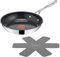 Jamie Oliver by TEFAL Direct Cook Bratpfanne 24 cm, inkl. Pfannenschoner, antihaftbeschichtete Keramikoberfläche, Thermo-Signal, für alle Herdarten, Edelstahl, H880S234