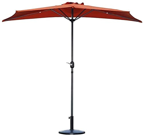 LSLYTQ Sun Parasol Umbrella Garden Parasols 2.7m Outdoor Patio Semicircular Half Umbrella with Crank, Sun Shade Semi Round Circular for Small Terrace Balcony Garden good