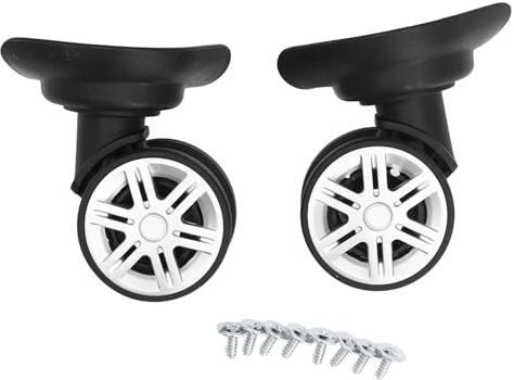 BuyWeek Kofferrollen Ersatzrollen, 1 Paar Universelle Ersatzrollen 360 Grad Drehung Reisekoffer Rollen Geräuscharm Stoßdämpfend Gepäckkoffer Räder für Trolley Gepäck