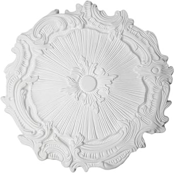 F Fityle Rosace de Plafond pour Luminaires, Rosace Rétro, Robuste et Vintage, Moulure de Plafond en Polyuréthane, Décoration Murale pour Salons, Maisons, Chambre et Hôtel