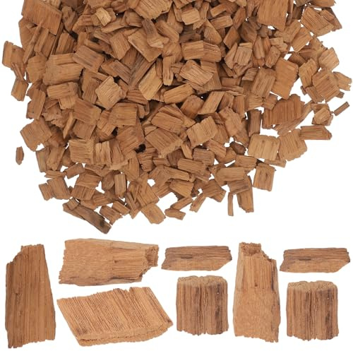 HOMSFOU Trucioli di Rovere per Liquori 100 Grammi per Confezione, Legno di Quercia Francese Tostato Leggero, per Invecchiamento Whiskey e Produzione Vino
