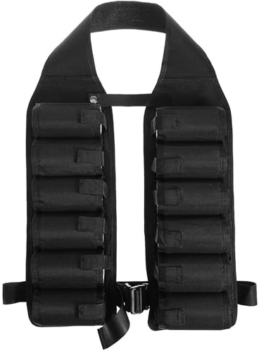 12 Pocket Beer Can Bag Oxford Cloth Waist Belt for Tailgating | Holds Six Cans, Black Design with Back Zipper Pocket, Easy Carry for Drinking on Go