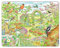 Larsen Puzzles FH37 Rahmenpuzzle Kinder Bunte Blumen und Vögel im Garten 60 Teile ab 4 Jahre Lernspielzeug Kreativität und Konzentration fördern