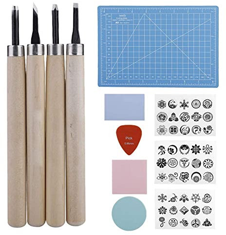 Stempelgummi Platte Schnitzen, Stempel Carving Block mit Tranchiermesser, anpassen für Scrapbooking, Postkarten, Einladungskarten, DIY Projekt