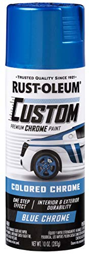Rust-Oleum 340457 Automotive Custom Chrome Spray Paint, 10 oz, Blue