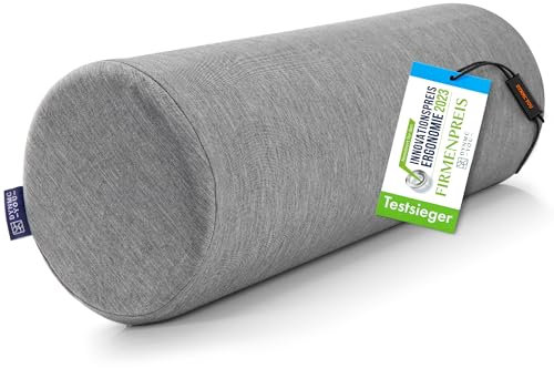 Nackenrolle mit Bezug - Kissenrolle - VERGLEICHSSIEGER SEHR GUT - [MIT PHYSIOTHERAPEUTEN ENTWICKELT] Kissenrolle mit Physiotherapeuten Entwickelt - Knierolle Lagerungsrolle, Neck Pillow, Nackenrolle