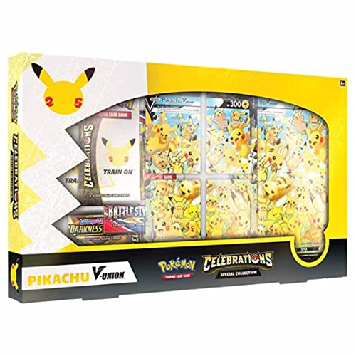 Pokémon | Celebrations Special Collection Pikachu V- Union (25th Anniv) | Card Game | Ages 6+ | 2 Players | 10+ Minutes Playing Time