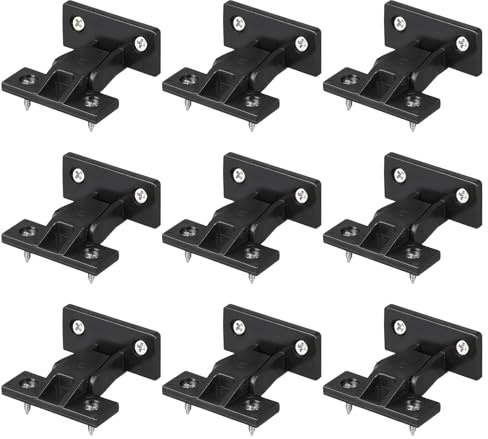 TEHAUX Quick Fitting Furniture Panel, 10pcs Push-on Fitting Nylon False Front Cabinet Clips with Screws Mounting Hardware Cabinet Panel Installation Clip for Furniture (Black) Location Clips