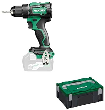 HIKOKI sladdlös borrskruvdragare DS18DEW2Z, borrchuck: 1,5–13 mm (18 V, max. Fast vridmoment (hård): 140 Nm, tomgångsvarvtal 2. Hastighet: 0–2000 min–1, borstlös) tillbehör: i HSC II fodral, utan
