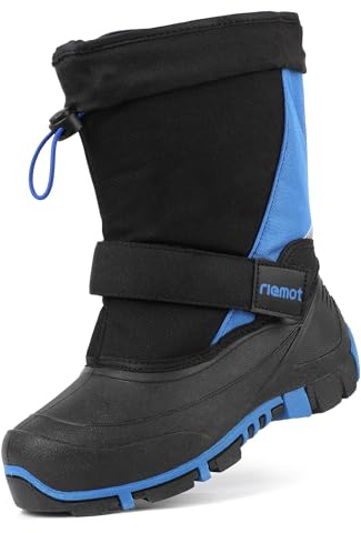 riemot Enfant Bottes de Neige Garçon Fille Imperméable Chaussures d'hiver Chaudes Antidérapantes Bottes Bottines de Randonnée Boots de Trekking Outdoor,Bleu,32 EU