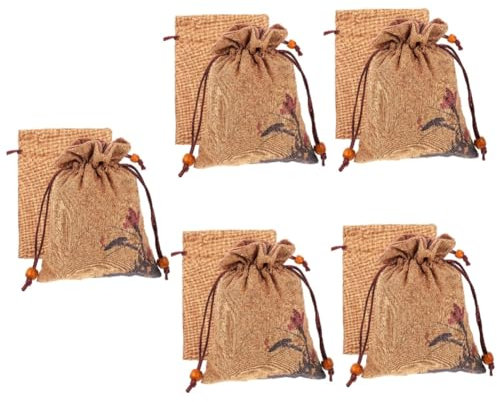 Ciieeo 10stücke Zugbandbeutel Aus Stoffbeutel Mit Kordelzug Für Partydekoration Und Aufbewahrung Langlebig Und Stilvoll Für Festivals Und Täglichen Gebrauch