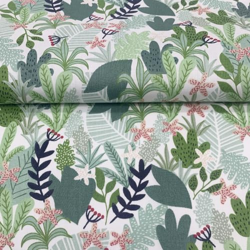 EDGEAM Tissu en coton vendu au mètre, 160 cm de large - Tissus à coudre (50 cm, 100 cm, 200 cm) - Couture artisanale - Tissu de décoration - Matériel de couture (Vert 06#, 100x160cm)