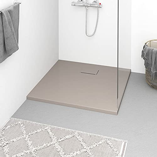 ARKEM Plato de Ducha SMC marrón 90x80 cm Cabina De Ducha Alfombrilla De BañO