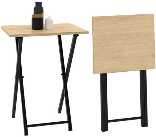 IDMarket - Lot de 2 Tables d'appoint Pliantes Detroit Design Industriel