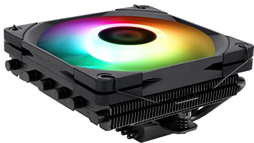 TR-AXP120-X67 Black ARGB Low Profile CPU Air Cooler with Quite 120mm TL-C12015B-S PWM Fan, 6 Heat Pipes, 67mm Height, For AMD AM4 AM5/Intel LGA 1700/1150/1151/1155/1200/2011/2066/1851