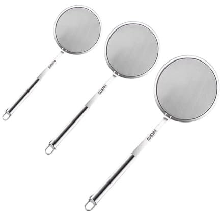 Fat Skimmer Spoon Steel Fine Mesh Skimmer Strainer Spoon For Removing Grease Foam Oil And Fat Fried Filte Food skimmer Spoon,304 chinois small function Oil Skimme