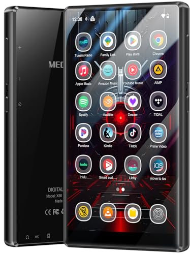 MECHEN Reproductor MP3 WiFi de 256 GB con Bluetooth, Android 13 y transmisión WiFi, Pantalla IPS de 5 Pulgadas 1080P, Spotify Audible Amazon Music preinstalado (Negro)