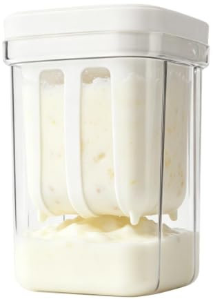 Hängande curd sil med lock återanvändbara kökstillbehör | Yoghurtsil vassleseparator för te nötter mjölk sojabönor bär kaffe ost frukost måltid förberedelse hem dagligen