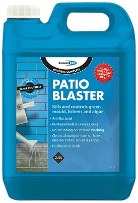 Bond it 5L Patio Blaster Mould Algae Moss Killer Decking Fencing Drive