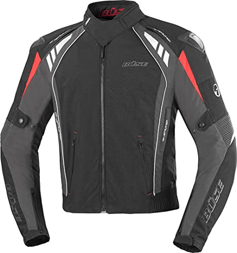Büse B.Racing Pro Motorrad Textiljacke, schwarz/rot, XS