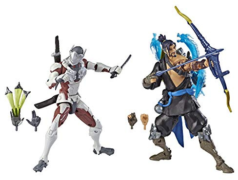 Overwatch Ultimates Series Hanzo and Genji Dual Pack 6-Inch-Scale Collectible Action Figures with Accessories - Blizzard Video Game Characters