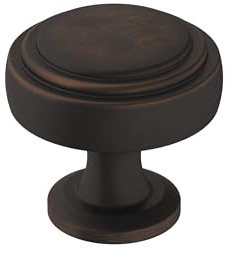 Amerock | Cabinet Knob | Oil Rubbed Bronze | 1-1/4 inch (32 mm) Diameter | Winsome | 1 Pack | Drawer Knob | Cabinet Hardware
