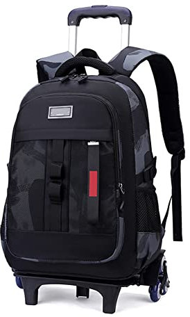 DROFOSREW Schulrucksack mit Rollen Schultrolley Schultaschen Grundschule Trolley Schulranzen Kinder Rucksack mit Rollen für Jungen Mädchen