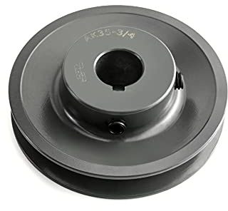 QWORK AK3534 Single Groove Web Sheaves, 3.55 OD 3/4 Bore V-Belt Sheave, A Belt Section, Cast Iron,for V-Belt