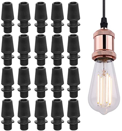 Fil De Verrouillage Lustre Boucle,20 Pièces Fil De Verrouillage Lustre,Plafonnier Clips De Câble,Connecteur Anti-Traction Fil Câble,Plastique Câble Poignées pour Câblage Pendentif Suspension