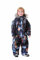 Bluemagic Skianzüge für Jungen und Mädchen, Schneeanzüge für Kinder Winddicht Warm Wasserdicht und Atmungsaktiv, Einteiliges Design, Reißverschlussöffnung (Universum, 140CM, 9-10 Jahre)