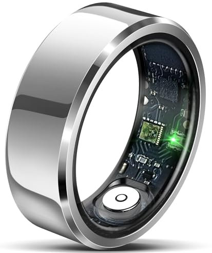 findtime Smart Ring for Men Women Health Ring Blood Oxygen Blood Pressure HR Monitor Fitness Tracker Sleep Step Counter Compatible with ios Android Phones