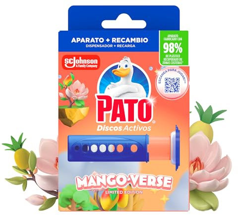 Pato Discos activos para WC, aparato y recambio, Mango Verse, 6 discos