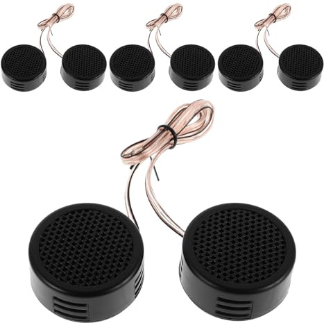 jojofuny Lot de 4 Paires de Tweeters Dôme pour Voiture Haut-Parleurs Audio à Pavillon Compatibles Autoradio Accessoires de Modification Sonore pour Système Audio Automobile Aigus