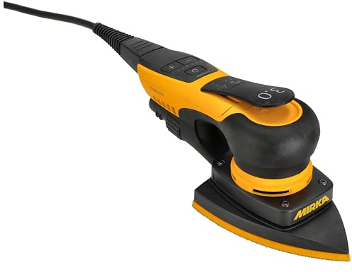 Mirka DEOS II Delta 663X - Lijadora orbital eléctrica triangular de 4 x 6 x 6 pulgadas para pintores y carpintería, lijar paredes, muebles, bordes y esquinas, papel de lija de