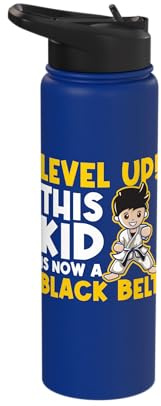 Level Up This Kid Is Now A Black Belt - Karate Martial Arts Stainless Steel Insulated Water Bottle