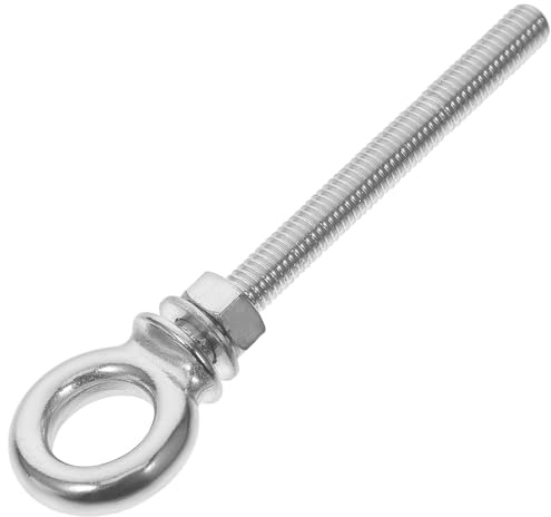 HOMSFOU Pernos de Ojo de Elevación de Acero Inoxidable M8 X 80 con Tuercas, Alta Dureza y Rápida Instalación, Ideales para Uso en Barcos y Ambientes Marinos