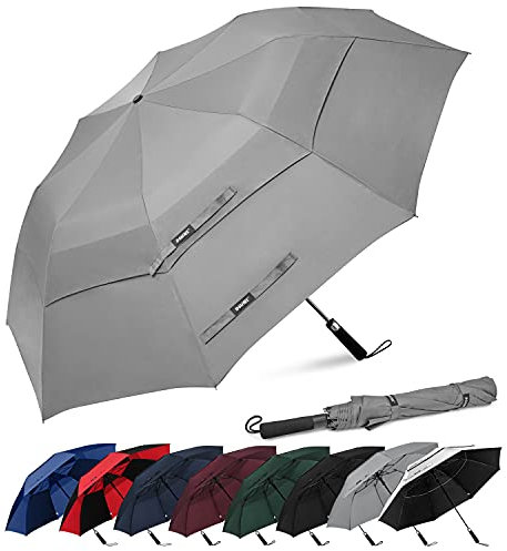 G4Free 62 Inch Portable Golf Umbrella Oversize Large Umbrella Double Canopy