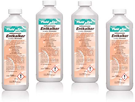 Fluid-Tec 4 Liter Universal Flüssig Entkalker für Kaffeevollautomaten Kaffeevollautomat Kaffee-Maschine Kaffeepadmaschine Wasserkocher Kalklöser Kalk-Reiniger Kalk-Entferner