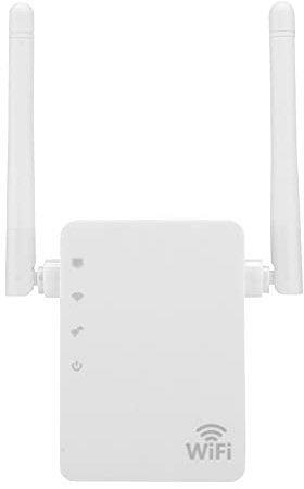Repetidor WiFi, Antena Doble de 300 Mbps Repetidor WiFi doméstico Repetidor Señal de Red inalámbrica Plug and Play Extensor de Rango WiFi Repetidor WiFi de Cobertura Total de 360 ​​°(EU)