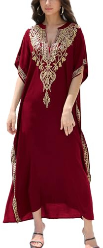 YOUKD Robe Kimono Bohème Gilet Long Robe Couvrante Homewear Grande Taille pour Femme