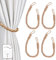 OCIOLI 4 fermatende con corda di canapa intrecciata, decorativi fatti a mano, per tende (kaki)