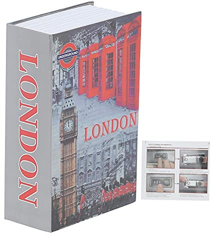 Tissting Buchtresor Mit Zahlenschloss, 18 X 12 X 5,5 cm / 7.1 X 4.7 X 2.2 In - Diskret Versteckbarer Safe Für Geld, Schmuck Und Dokumente, Perfekt Für Bücherregal Oder Schreibtisch